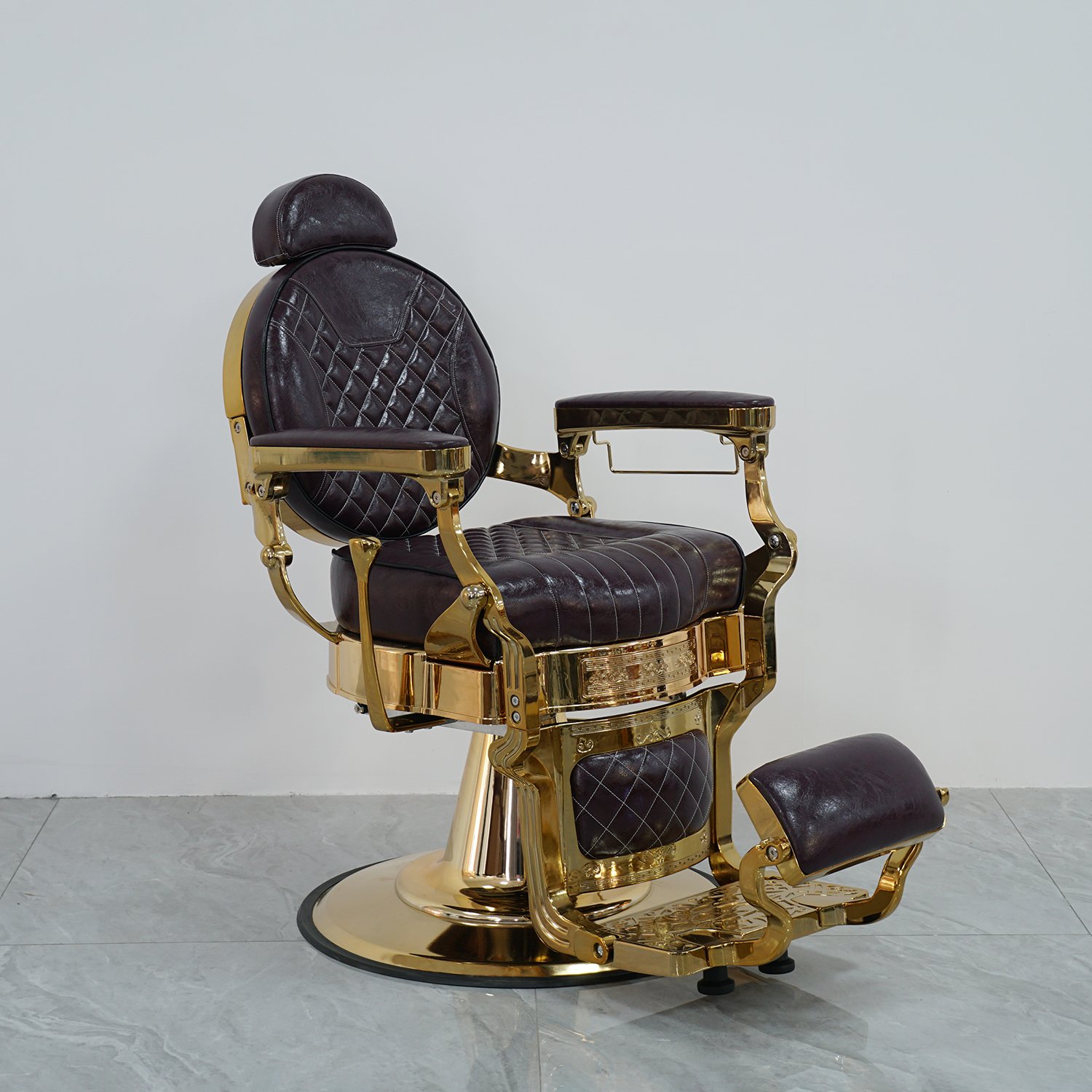 Classic Portable hair hair styling beauty salon chairs custom professional antique luxury black and gold vintage barber chair