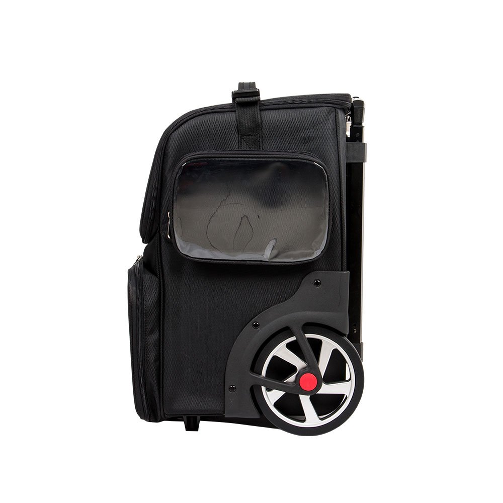 Custom wholesale hairdresser tools storage travel case nylon makeup rolling train case hairstylist salon trolley case