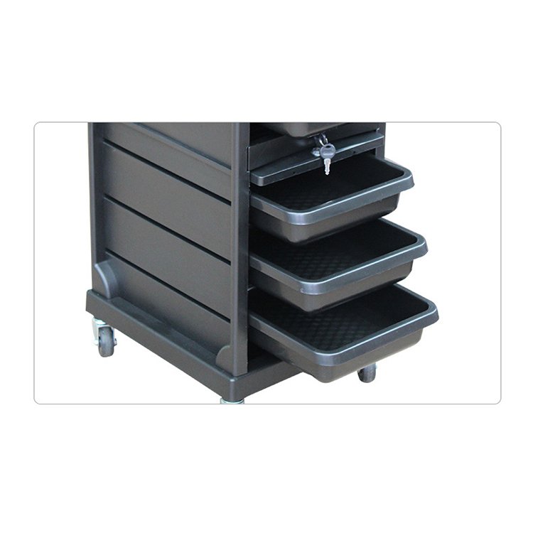 Barber shop ironing and dyeing trolley beauty salon black multi-layer trolley trolley cart salon