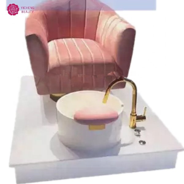 Yicheng beauty 2024 Well Designed pedicure base foot spa durable luxury nail supply manicure and pedicure spa chair no plumbing