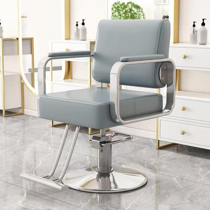 Hydraulic Reclining Barber Chair hair salon gold Reclining hydraulic Adjustable lift beauty salon equipment