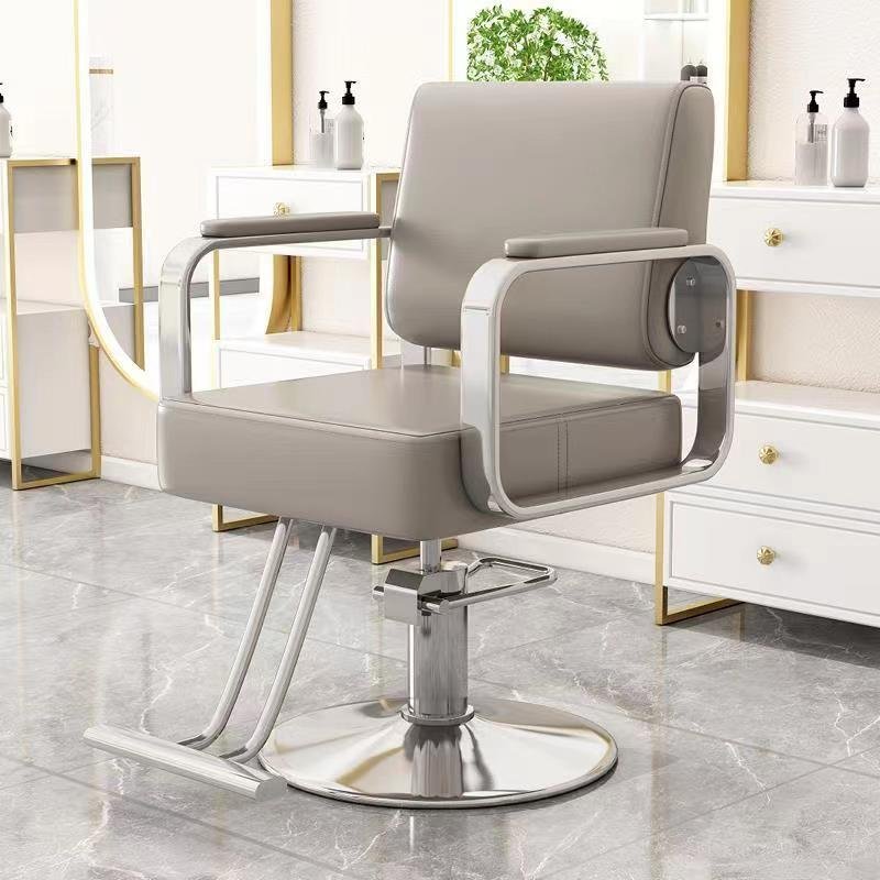 Hydraulic Reclining Barber Chair hair salon gold Reclining hydraulic Adjustable lift beauty salon equipment