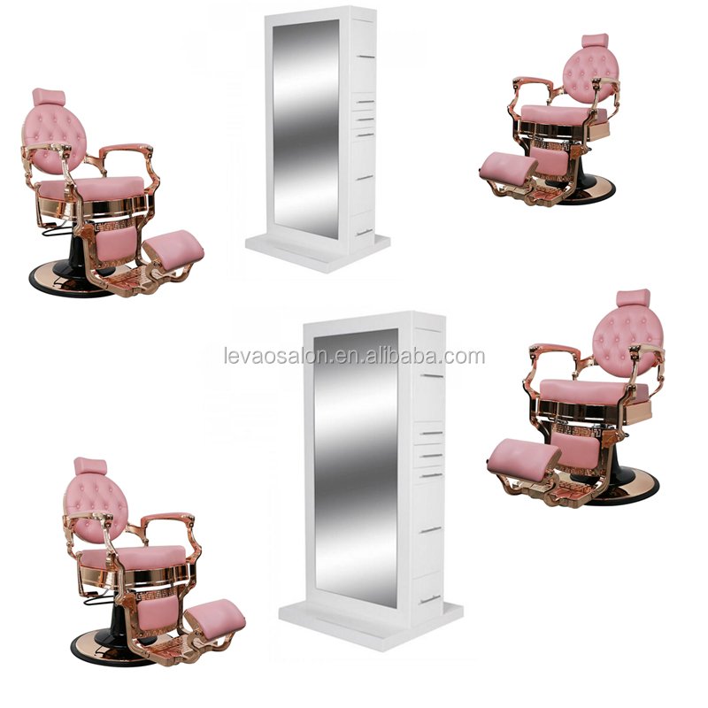 Barber Shop Waiting Sofa Curved Lash Bed Nail Table Shampoo Chair Ladies Beauty Salon Furniture Pink Salon Chair Set