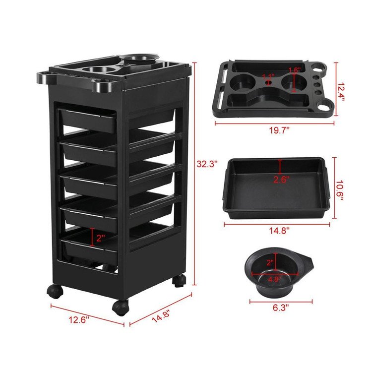 Wholesale professional salon beauty trolley hair stylist barber shop trolley