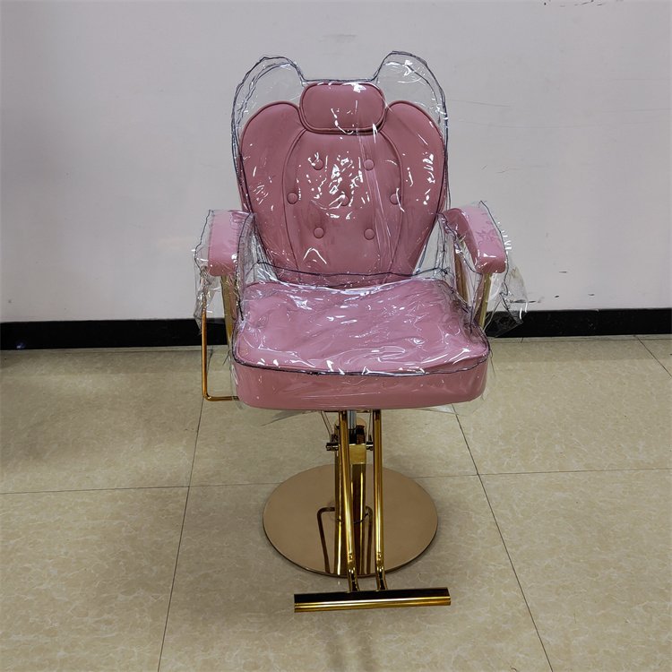 Kisen Luxury gold barber chairs set metal hair salon furniture Stainless steel salon chair for sale