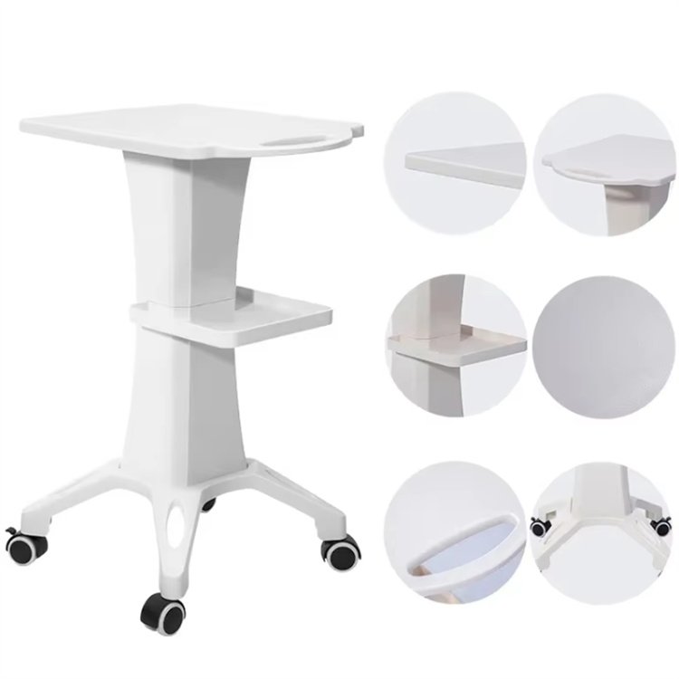 HIFU EMRF PEFACE EMS Hydra Oxygen Jet Peel Facial Beauty Instrument Trolley Stand Holder ABS Assembled Salon Spa Trolley Cart