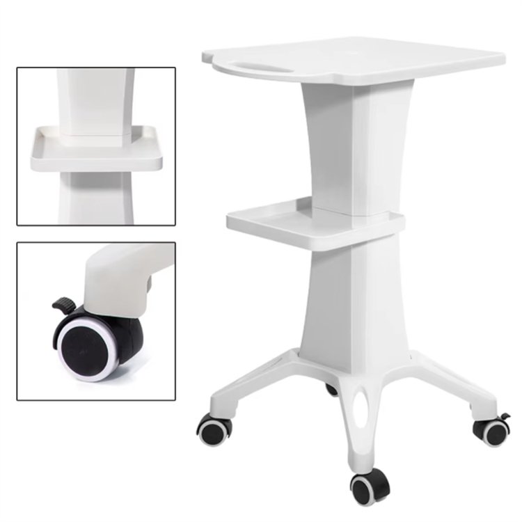 HIFU EMRF PEFACE EMS Hydra Oxygen Jet Peel Facial Beauty Instrument Trolley Stand Holder ABS Assembled Salon Spa Trolley Cart