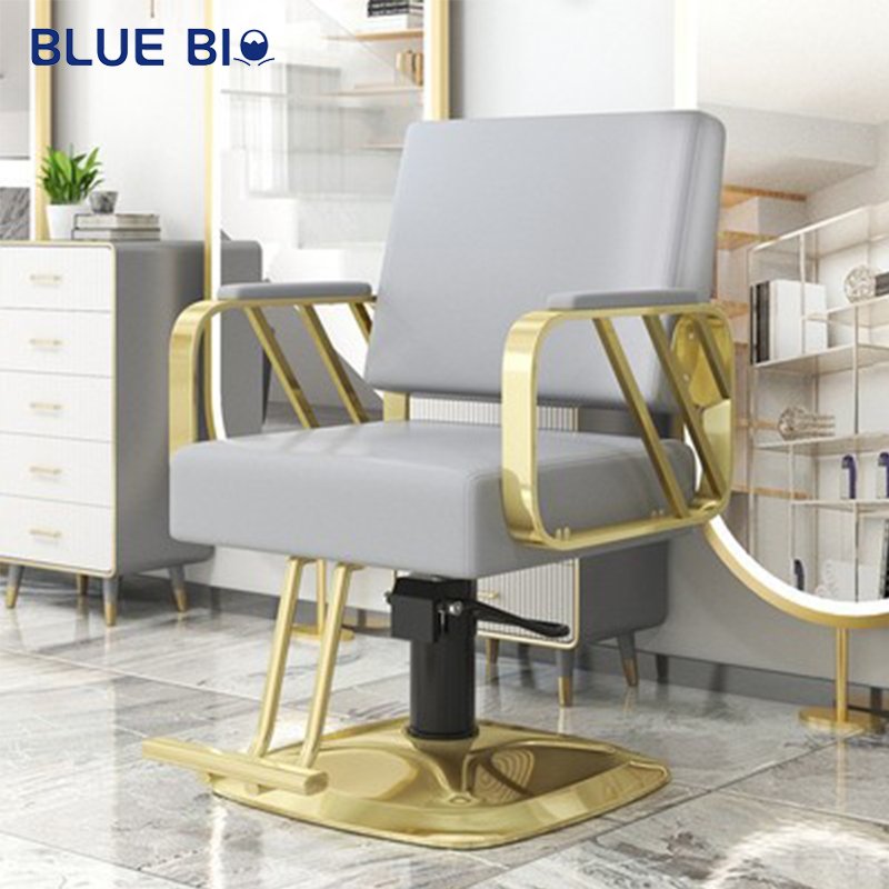 Modern Barber Shop Waiting Chairs Green Adjustable Rotating Hair Salon Hair Cutting Barber Chairs for men