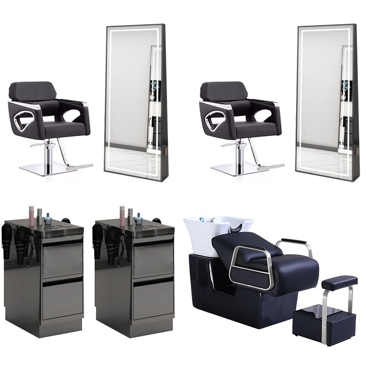 Luxury factory direct barbershop furniture salon equipment black beauty salon chair wholesale hairdressing barber chair