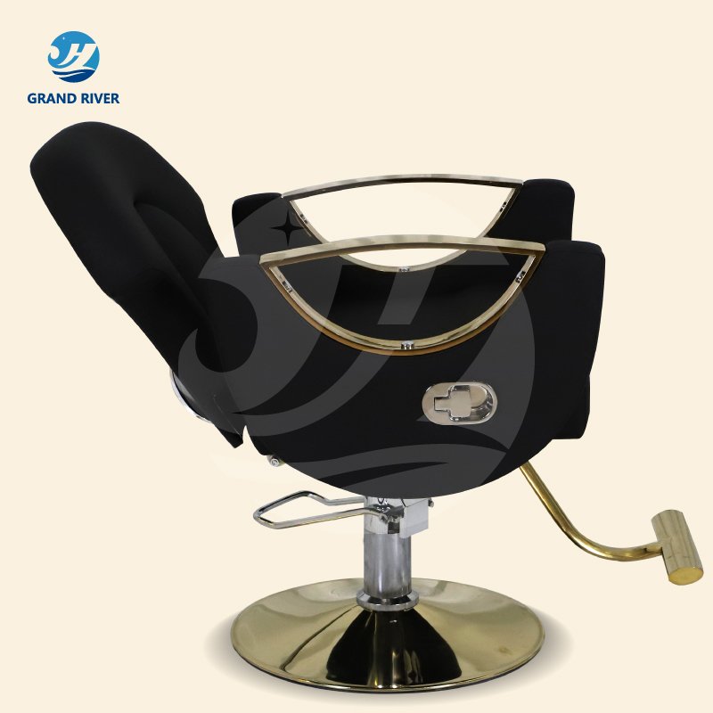 Professional European Style Hair Salon Genuine Leather Barber Chairs Reclining Workshop Hairdressing Chair Barber Shop
