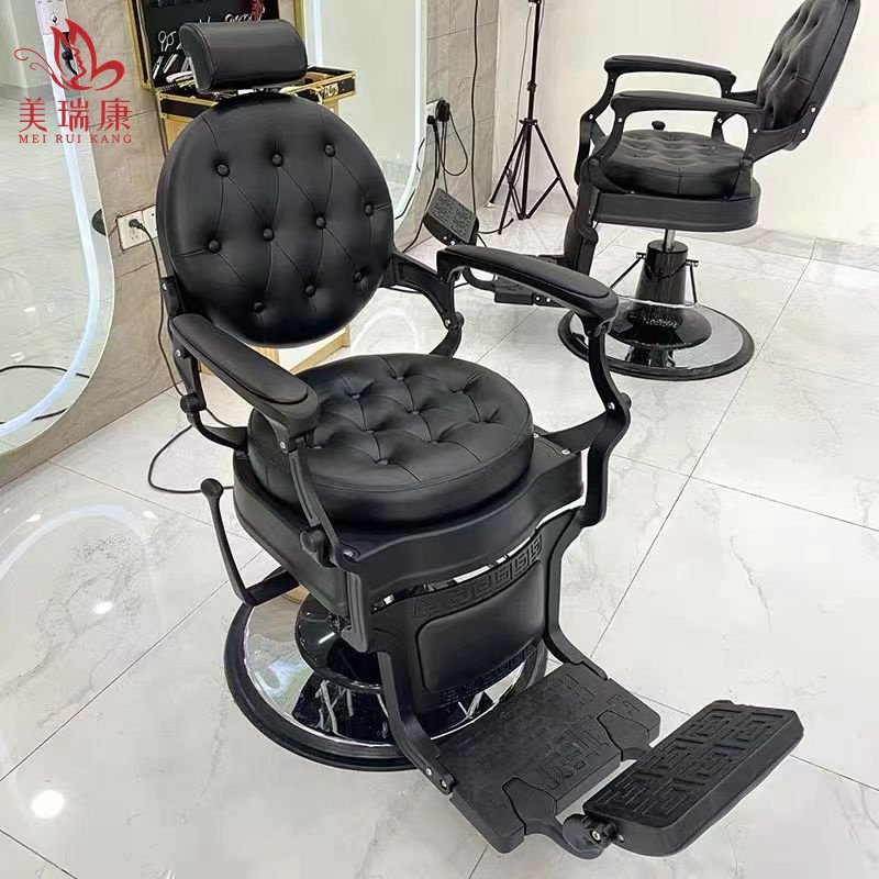 Vintage men's greasy hair salon Barber chair Hair salon can put upside down shaving salon hair cut