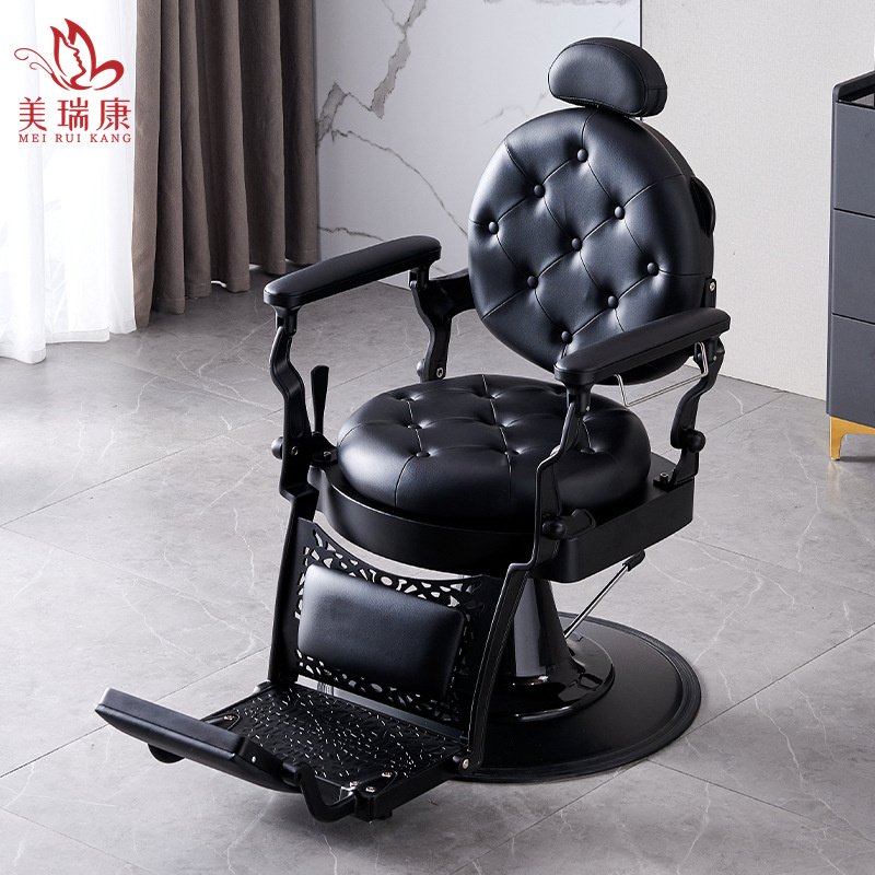 Vintage men's greasy hair salon Barber chair Hair salon can put upside down shaving salon hair cut