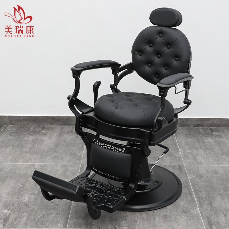 Vintage men's greasy hair salon Barber chair Hair salon can put upside down shaving salon hair cut