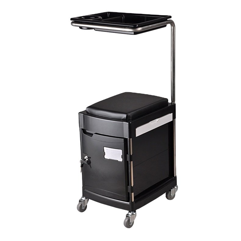 X23-1 portable acrylic black manicure nail table With lock