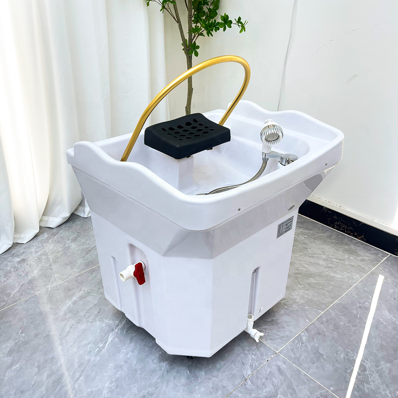 New design mobile shampoo bowl 60L water tank back washing hair bowl shampoo basin hair sink