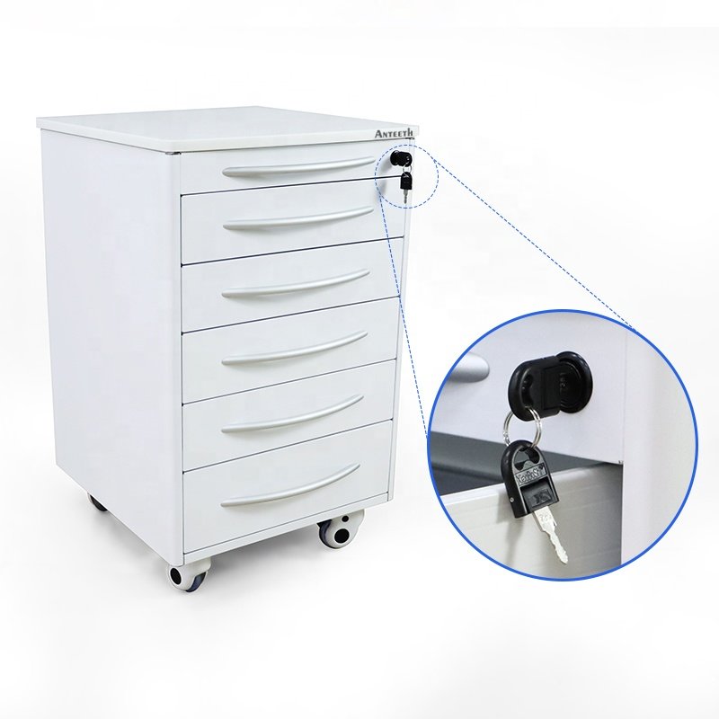 Anteeth Beauty Salon Cabinet Mobile Cart Customize Stainless Steel Material Dental Cabinet