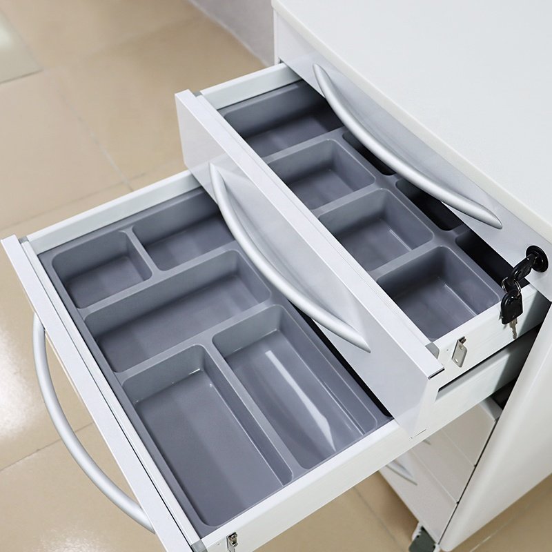 Anteeth Beauty Salon Cabinet Mobile Cart Customize Stainless Steel Material Dental Cabinet