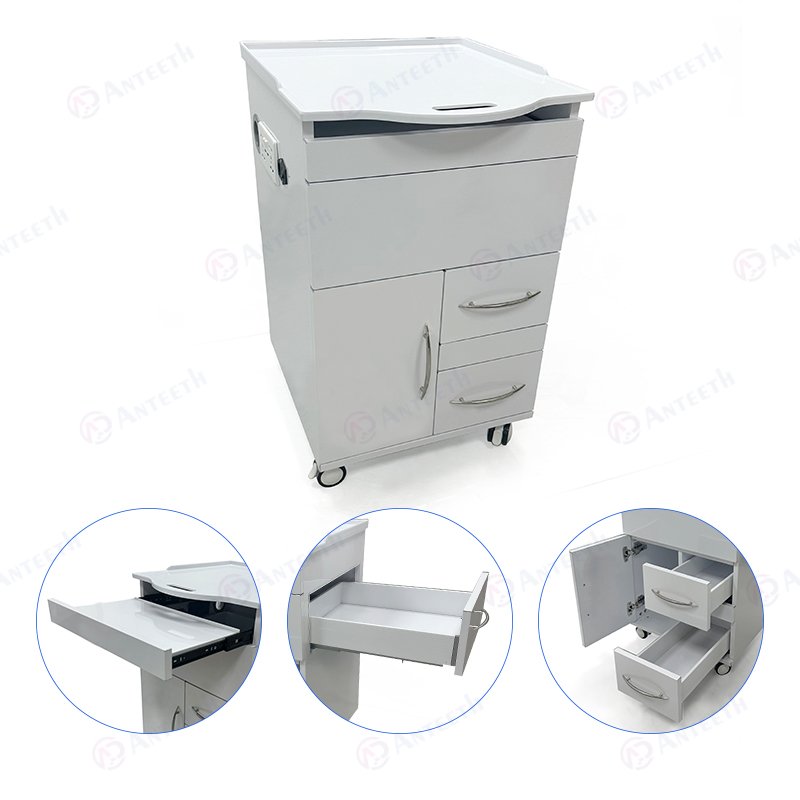 Multifunctional Combination Trolley Stainless Steel Medical Clinic Furniture Mobile Oral Scanner Cabinet Mobile Dental Cabinet