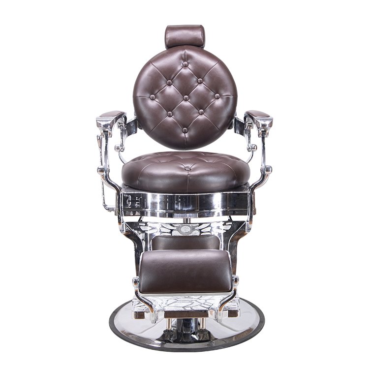 Luxury stainless steel backrest aesthetic hairdressing chair PU leather color custom salon hairdressing chair for barber