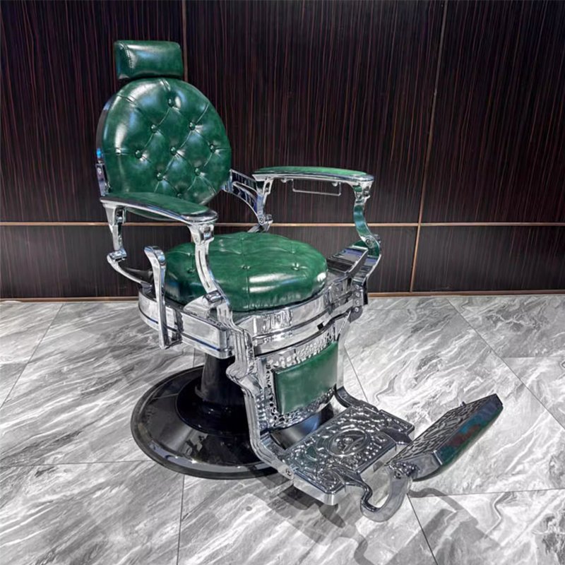 European Style Heavy Duty High-end hair salon furniture armchair leather barber seat chair
