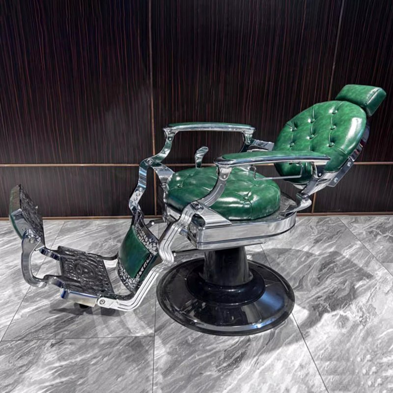 European Style Heavy Duty High-end hair salon furniture armchair leather barber seat chair