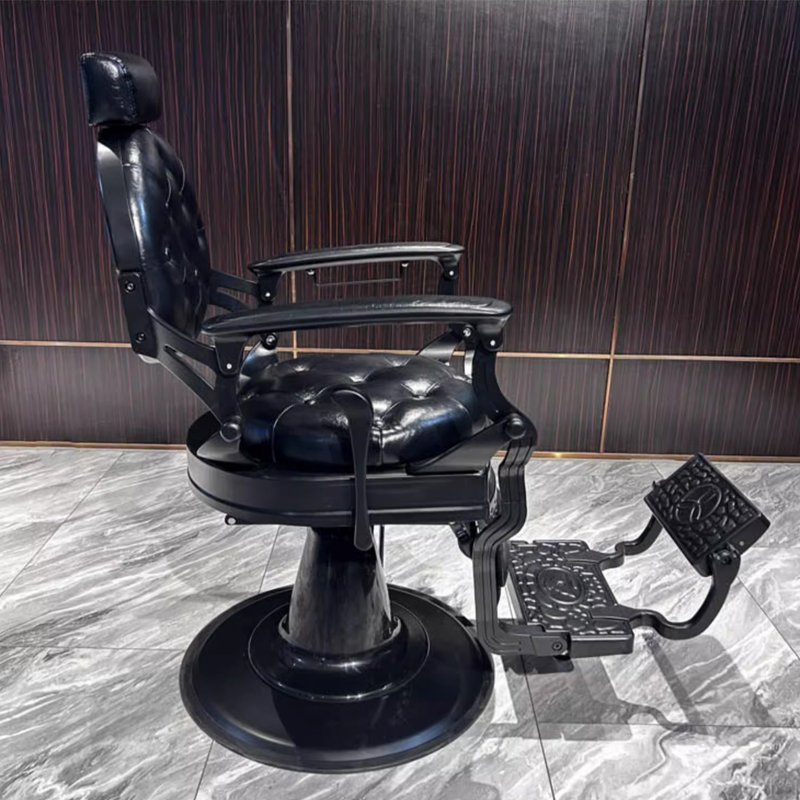 European Style Heavy Duty High-end hair salon furniture armchair leather barber seat chair