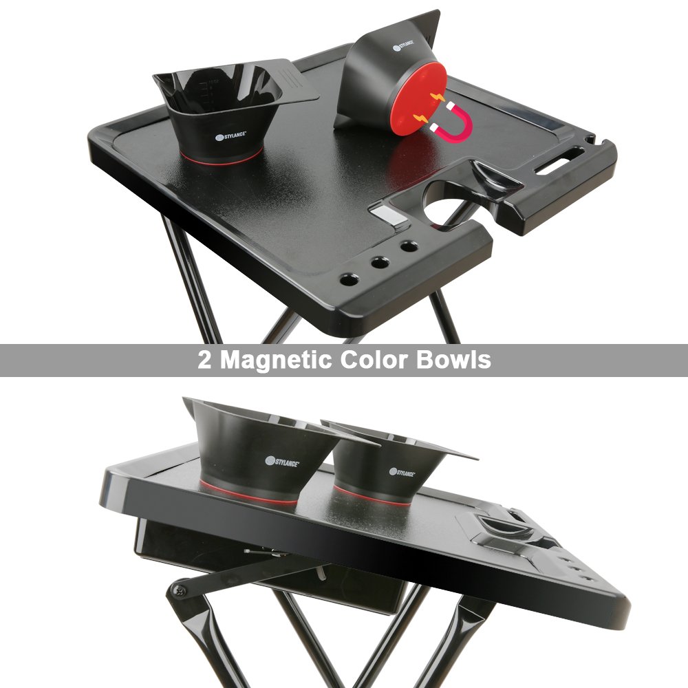 New Design Foldable Hair Salon Trolley for Barber Shop Beauty Hairdresser Storage Tool Cart with Wheels