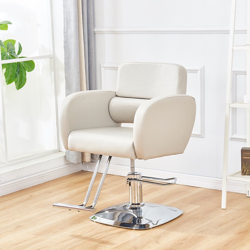 Wholesale Adjustable Swivel Modern Green Color Stainless Steels Haircut Saloon Chair Hair Salon Barber Chairs