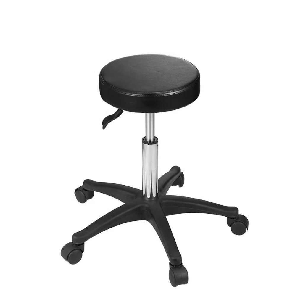QingMu Modern Nail Salon Furniture Technician Chair Beauty Salon Small Grey Pedicure Spa Stool With Wheels