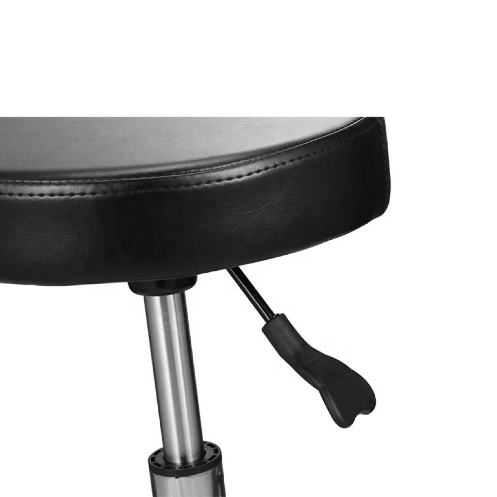 QingMu Modern Nail Salon Furniture Technician Chair Beauty Salon Small Grey Pedicure Spa Stool With Wheels