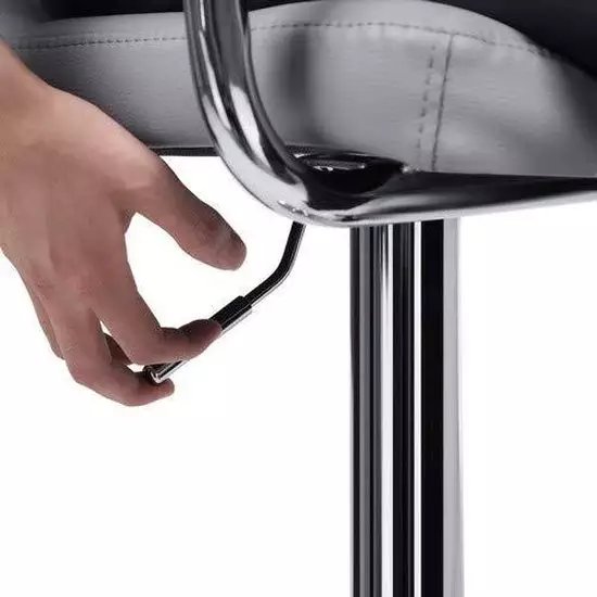 Modern Adjustable Luxury High Back PU Leather Swivel Counter Height Tall Barstool Bar Chairs Stool With Back Rest Arms