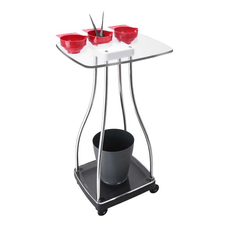 Acrylic Hair Coloring Trolley With 4 Wheels Transparently Acrylic Salon Trolley For Barbershop Hair Cart Beauty Furniture