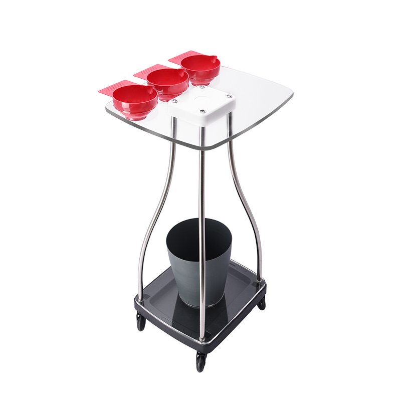 Acrylic Hair Coloring Trolley With 4 Wheels Transparently Acrylic Salon Trolley For Barbershop Hair Cart Beauty Furniture