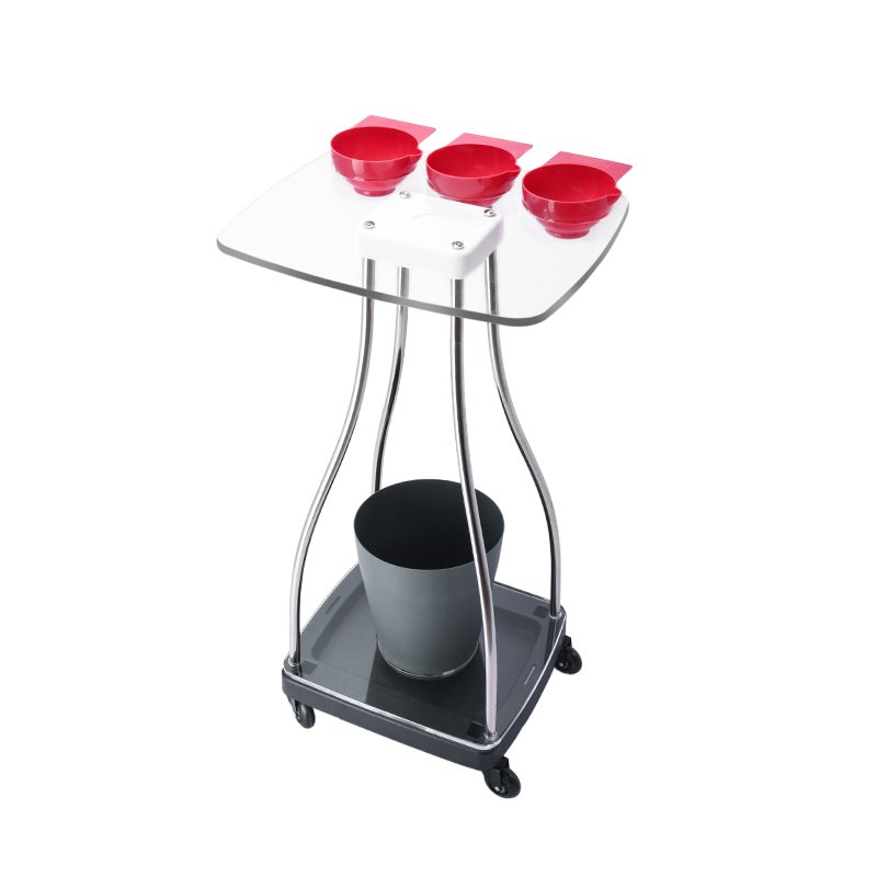 Acrylic Hair Coloring Trolley With 4 Wheels Transparently Acrylic Salon Trolley For Barbershop Hair Cart Beauty Furniture