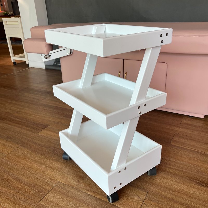 wood spa salon cart beauty hairdressing working trolley