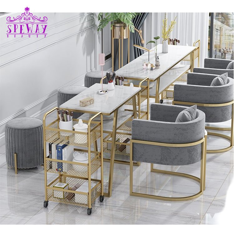luxury golden salon trolley cart pedicure trolley cart wholesale