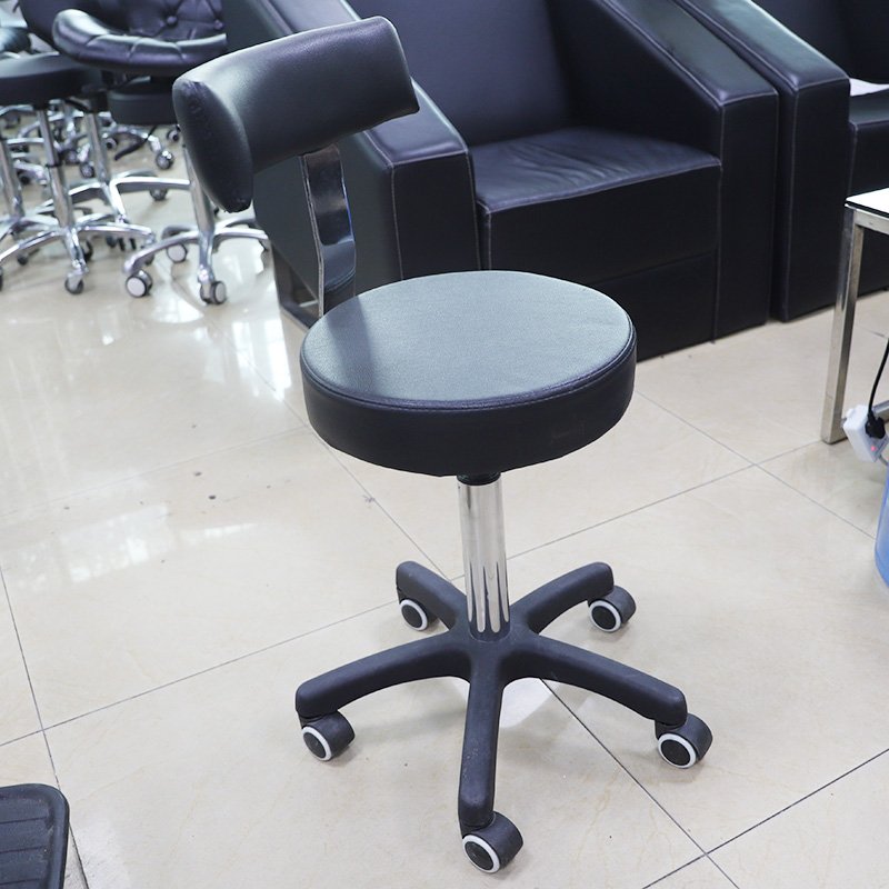Beauty spa Rollable Adjustable Backrest Beauty Stool for Salon Hair Salon and Dentist Clinic