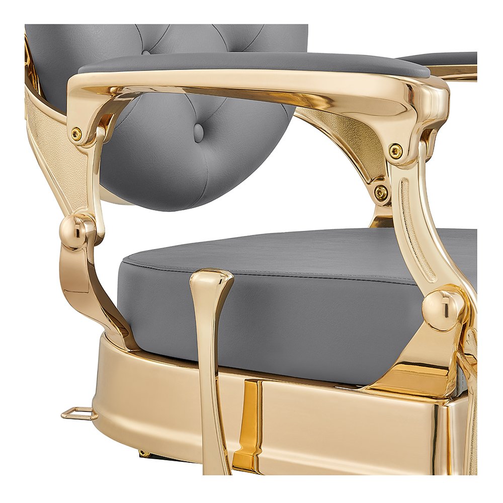 DM Wholesale modern beauty salon furniture for sale in black and gold recliners and barber chairs luxury barber chair