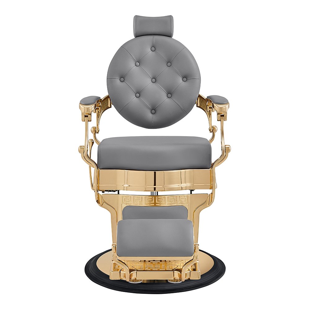 DM Wholesale modern beauty salon furniture for sale in black and gold recliners and barber chairs luxury barber chair