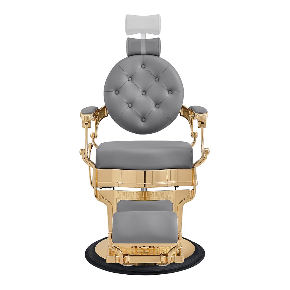 DM Wholesale modern beauty salon furniture for sale in black and gold recliners and barber chairs luxury barber chair