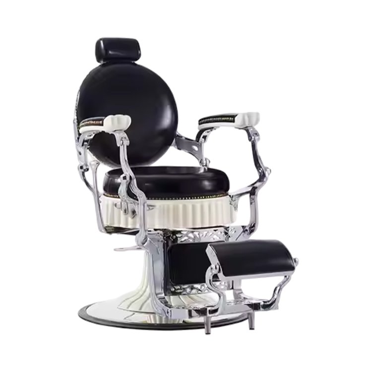 Modern High Quality Leather Hairdressing Chair Tiltable Hydraulic Men's Barber Chair For Beauty Salon Barber Shop Furniture