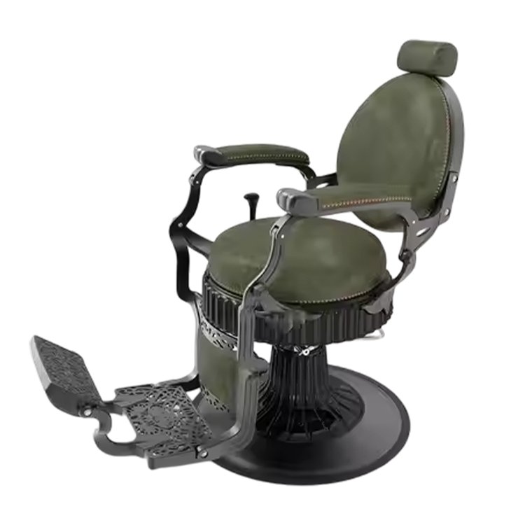 Modern High Quality Leather Hairdressing Chair Tiltable Hydraulic Men's Barber Chair For Beauty Salon Barber Shop Furniture