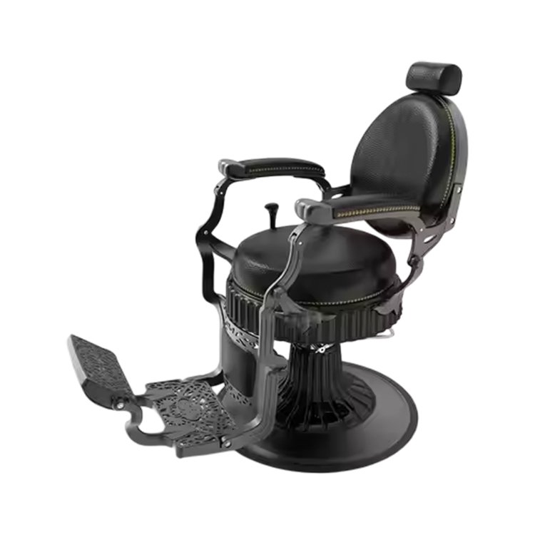 Modern High Quality Leather Hairdressing Chair Tiltable Hydraulic Men's Barber Chair For Beauty Salon Barber Shop Furniture