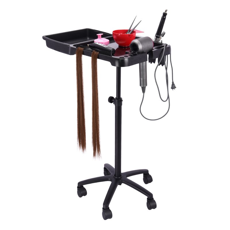Magnetic Tray Cart Wig Rack Display Rack for Spa Home Professional Quality Black Salon Furniture Salon Equipment Traditional