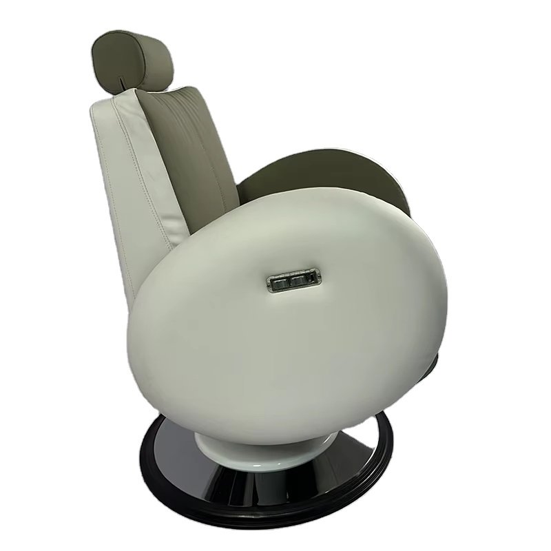 Modern electric adjustable barbershop green leather styling chair 2 motor rotation hairdressing barber chair