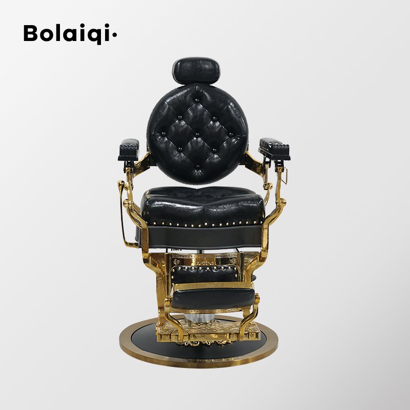 BOLAIQI new barber shop equipment heavy-duty sillas de barbero shaving chair black barber seat chair