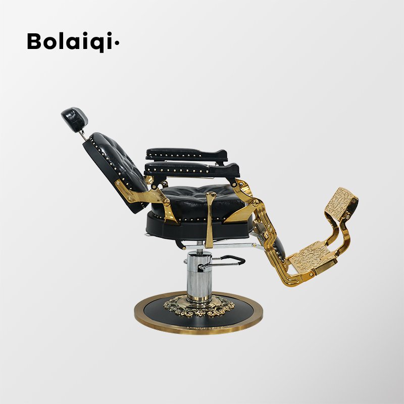 BOLAIQI new barber shop equipment heavy-duty sillas de barbero shaving chair black barber seat chair