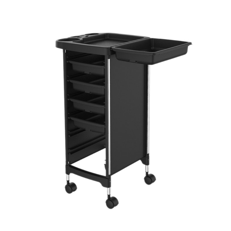 New Black Beauty Trolley Hot Metal Plastic Beauty Salon Trolley Hairdressing Cart For Bedroom Barber Shop School