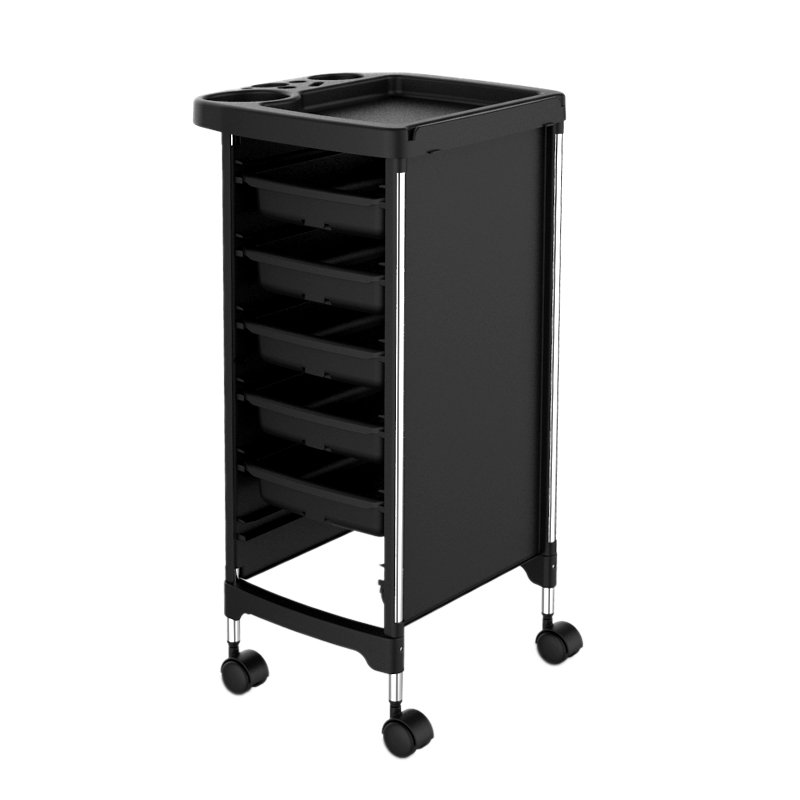 New Black Beauty Trolley Hot Metal Plastic Beauty Salon Trolley Hairdressing Cart For Bedroom Barber Shop School