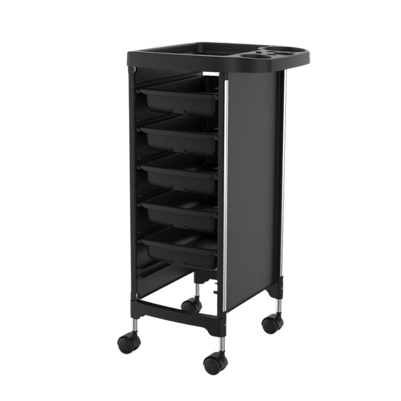 New Black Beauty Trolley Hot Metal Plastic Beauty Salon Trolley Hairdressing Cart For Bedroom Barber Shop School